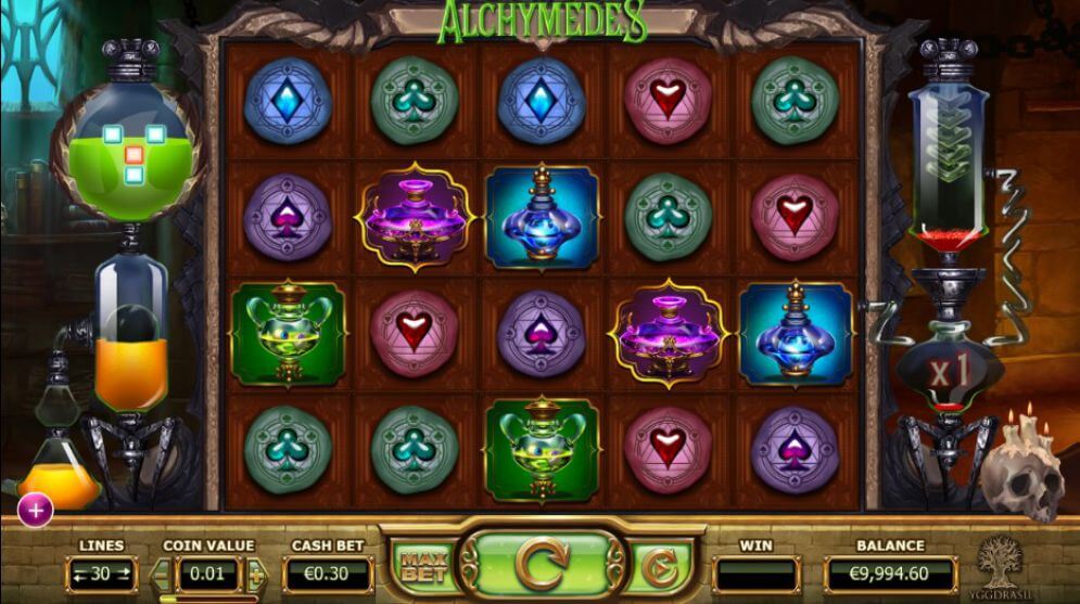 Alchymedes Slot Gameplay