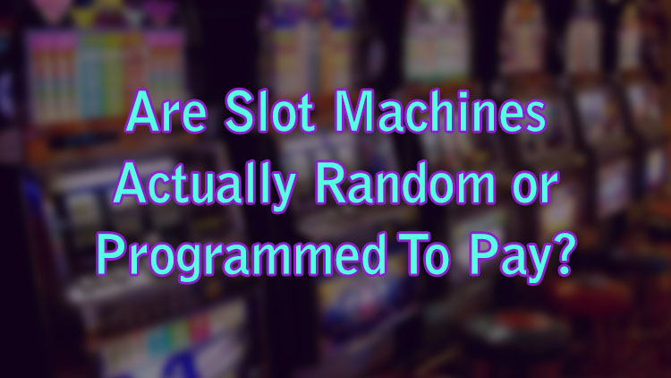 Are Slot Machines Actually Random or Programmed To Pay?