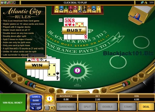 Atlantic City Blackjack S Gameplay