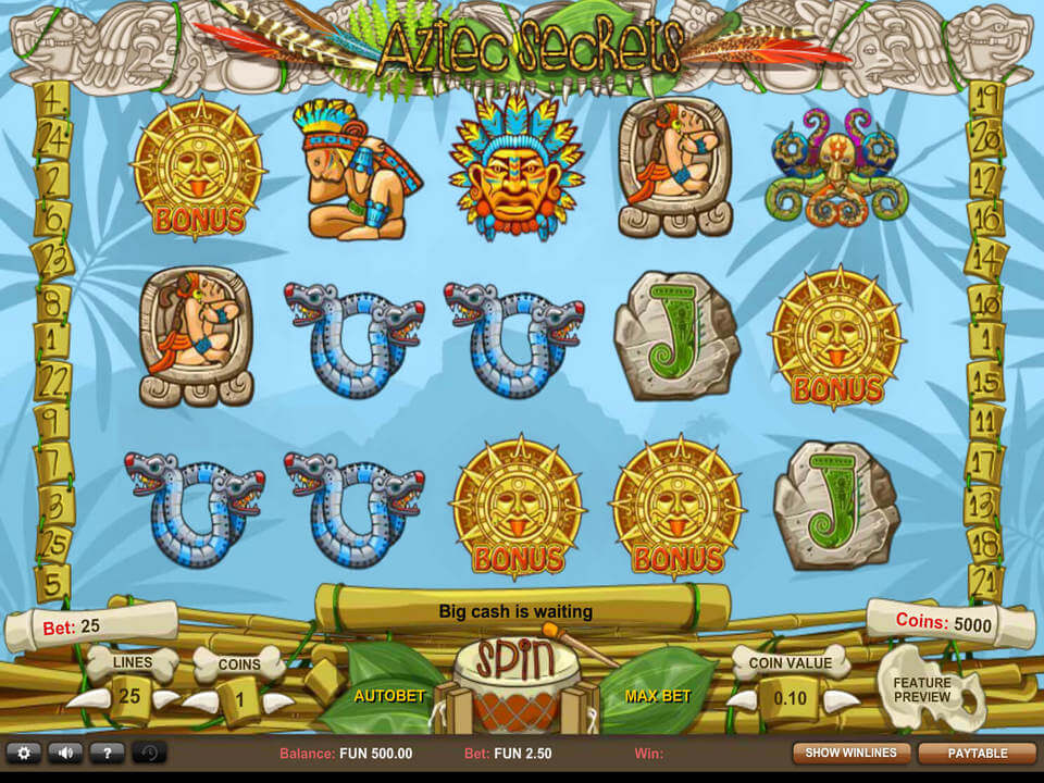 Aztec Secrets Slot Bonus