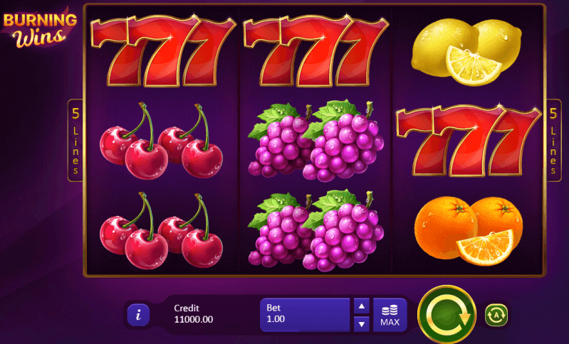 Burning Wins Slot Gameplay