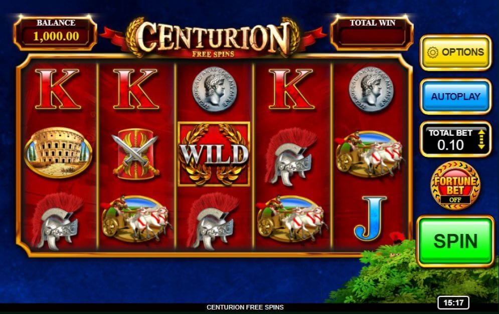 Centurion Free Spins Slot Gameplay