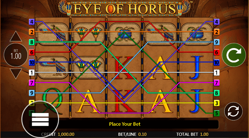 Eye of Horus Slot Gameplay