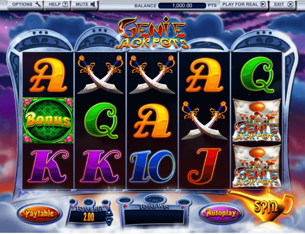 Genie Jackpots JPK Slot Gameplay