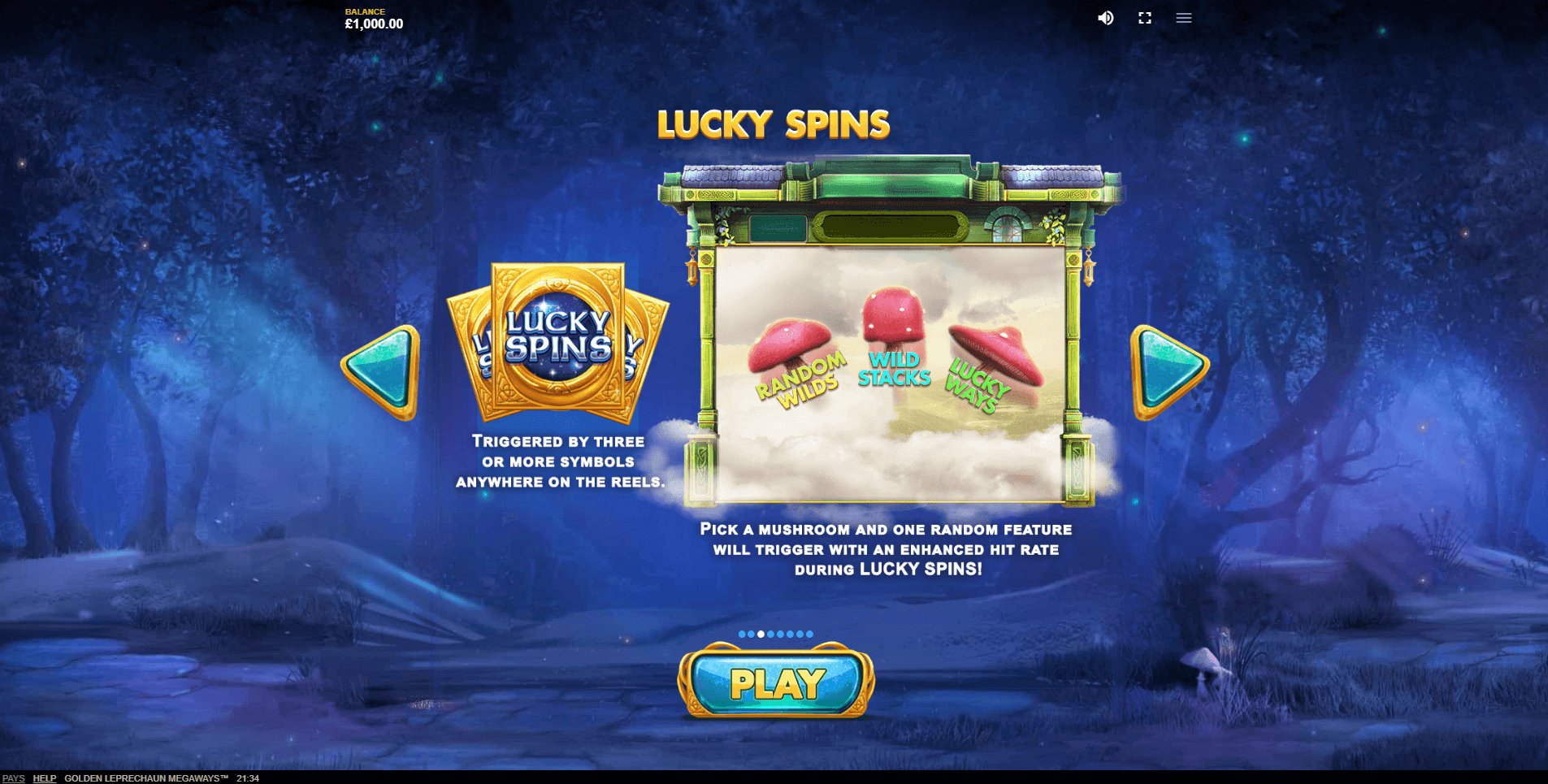 Golden Leprechaun Megaways Slot Bonus