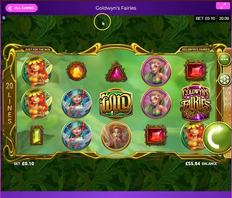 Goldwnys Fairies Slot Gameplay