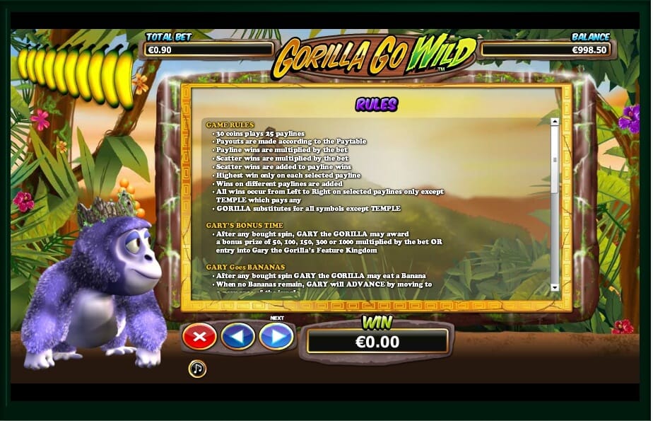 Gorilla Go Wild Slot Bonus