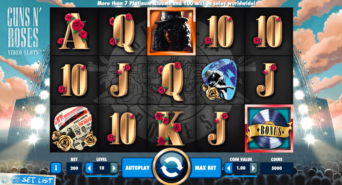 Guns N Roses Slots Bonuses