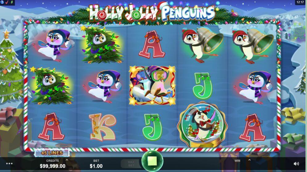 Holly Jolly Penguins Slot Gameplay