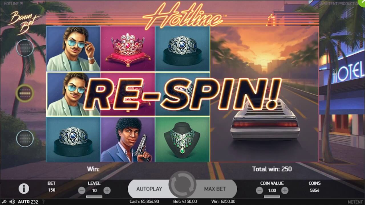 Hotline Slot Gameplay
