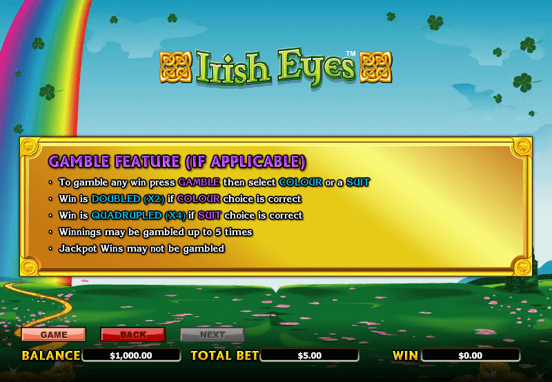 Irish Eyes Slot Bonuses