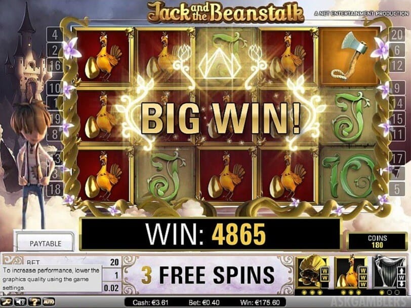 Jack and the Beanstalk Slot Bonus