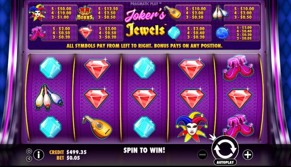 Jokers Jewels Slot Bonuses