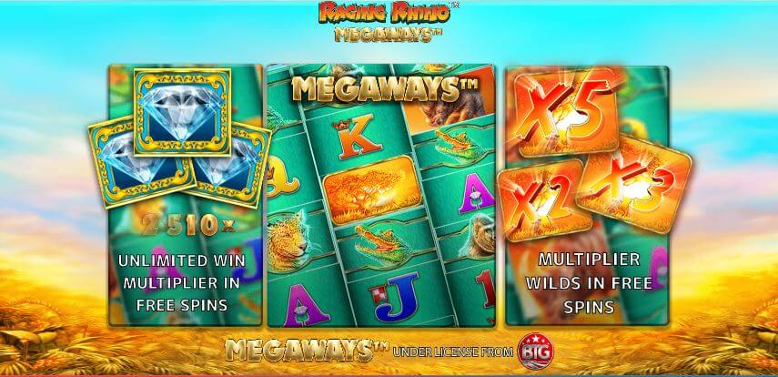 Raging Rhino Megaways Slot Bonus