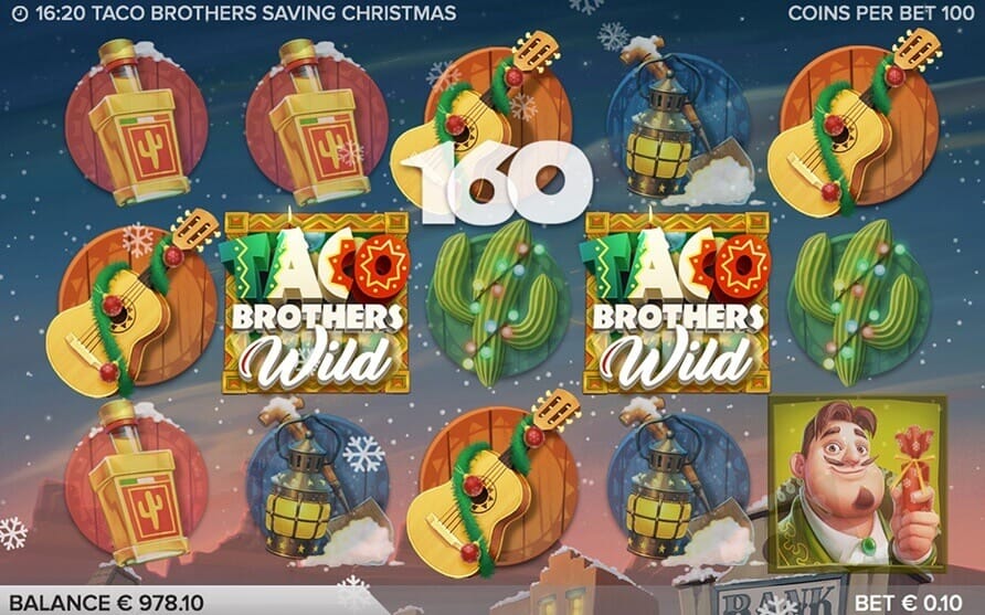 Taco Brothers Saving Christmas Slot Gameplay