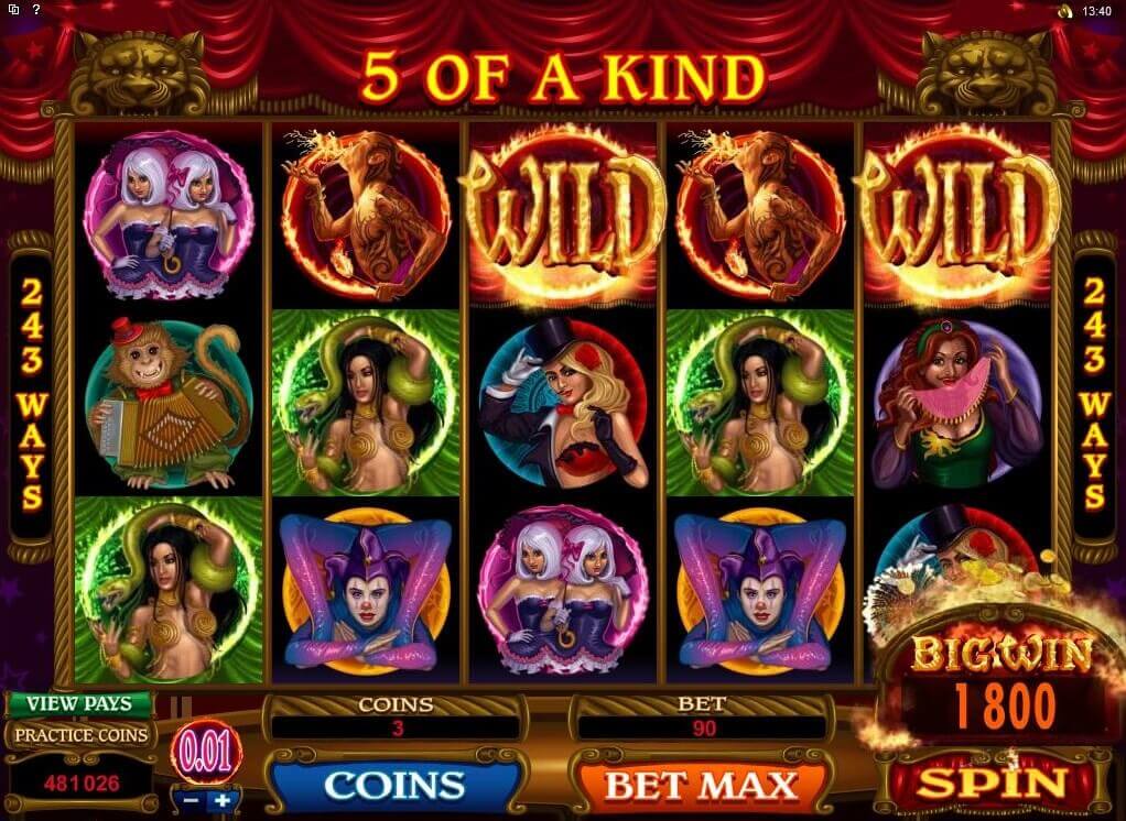 The Twisted Circus Slot Gameplay