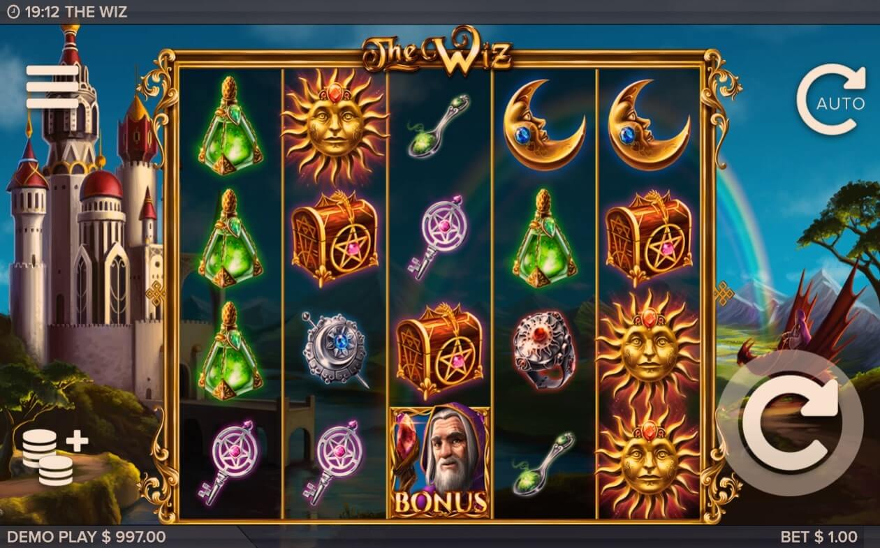The Wiz Slot - 5 Scatters Free Spins Mega Win!