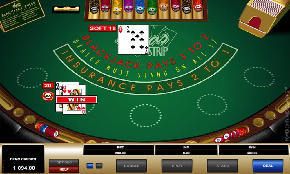 Vegas Strip Blackjack Gameplay