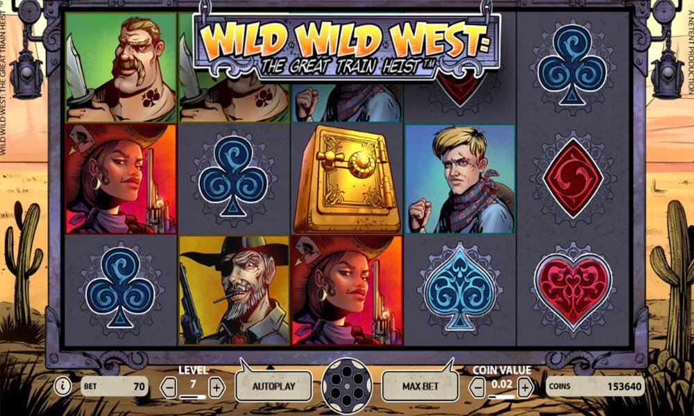 Wild Wild West The Great Train Heist Slot Gameplay