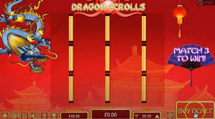 Dragon Scrolls Instant Slot Gameplay
