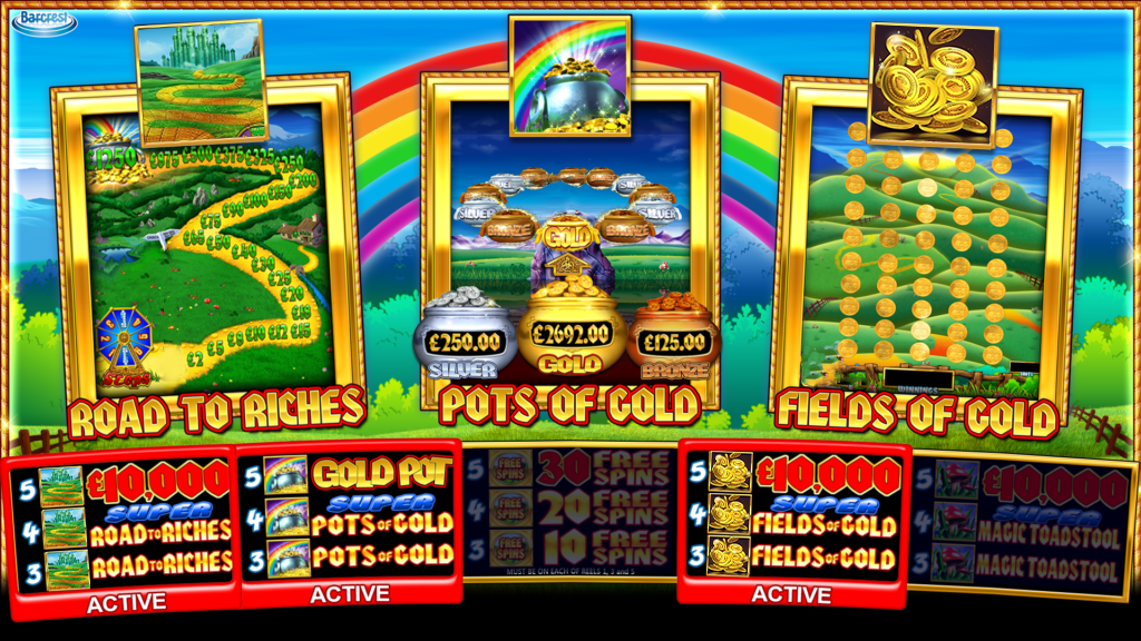 Rainbow Riches Pots of Gold Slot Bonus